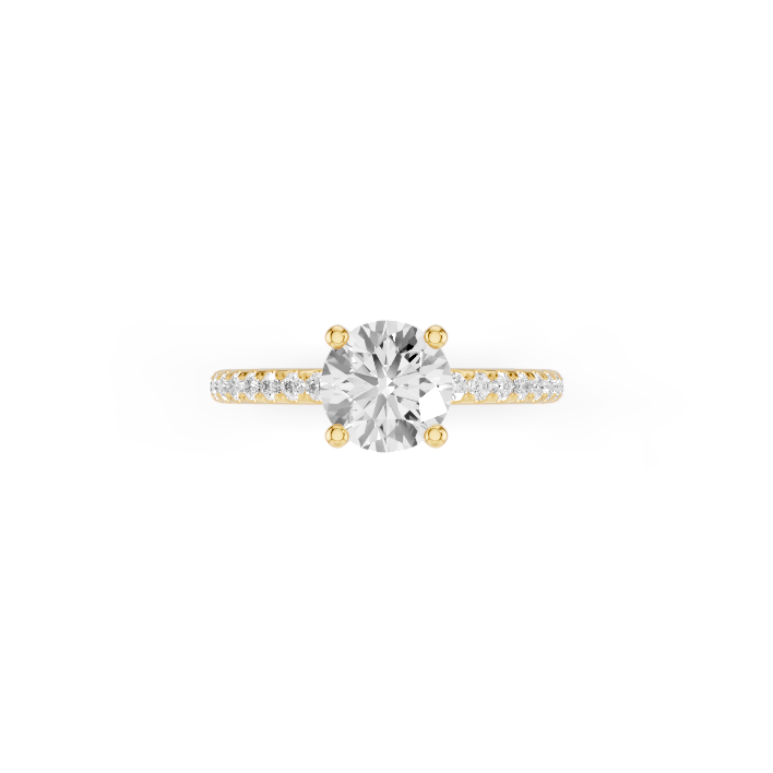 A diamond engagement ring rendered by the configurator